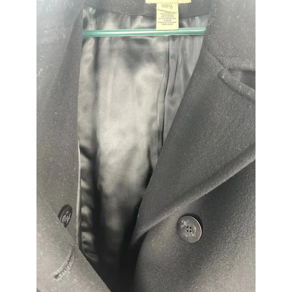 L.L.Bean Women's Classic Lambswool Peacoat double-breasted Thinsulate™ 12